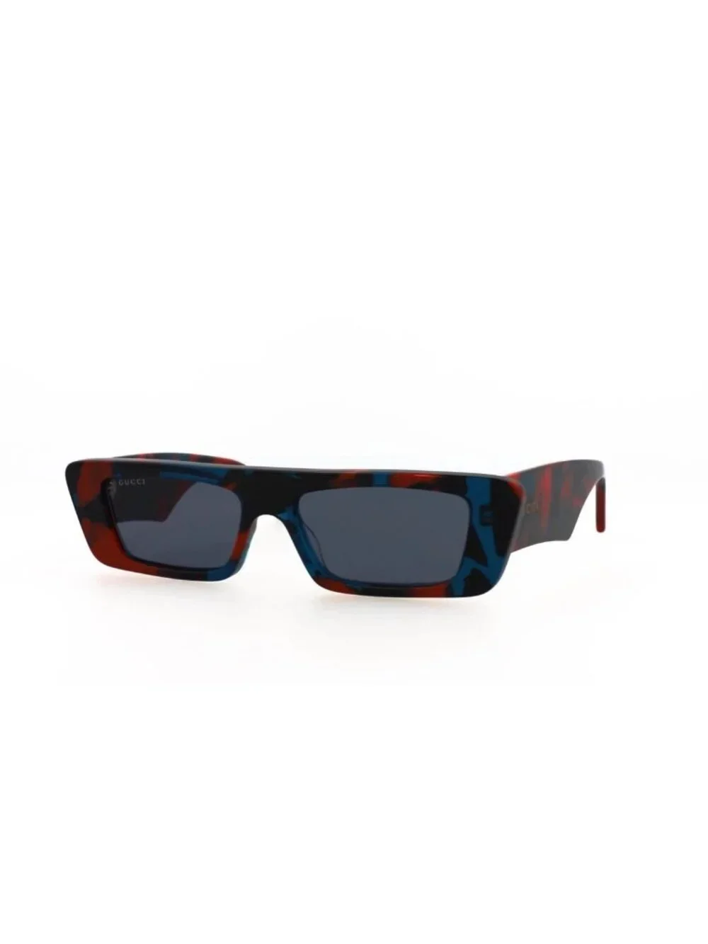 New Gucci Women's Sunglasses Square Rectangle Recycled Acetate Frame Mens Havana